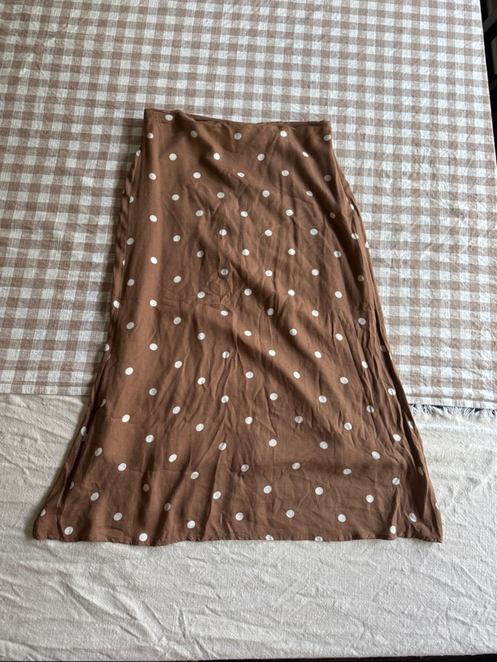 Polka Dot Brown A-Line Women's Skirt